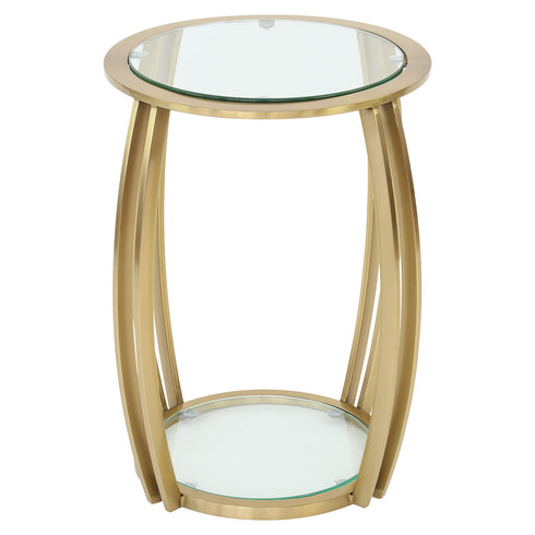 Scarlett Gold & Glass Side Table